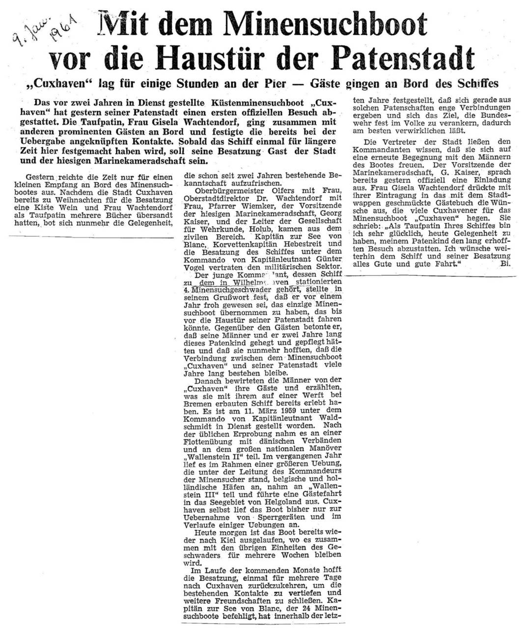 Vor der Haustür der Patenstadt